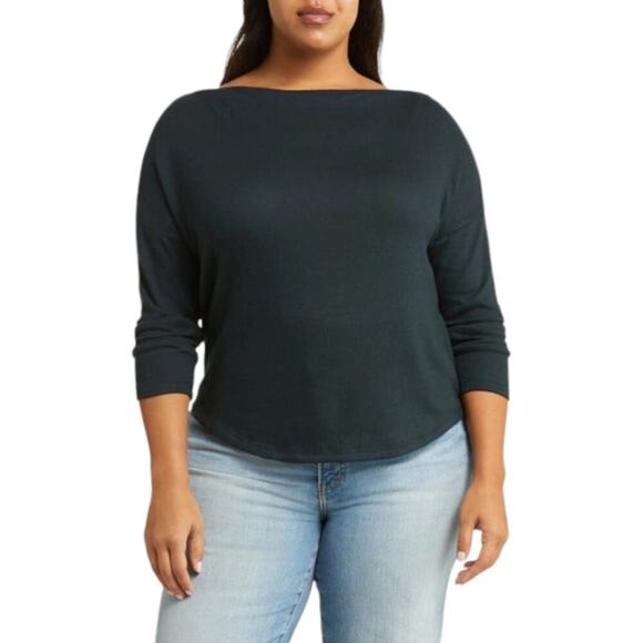 Caslon Cozy Hacci Knit Top Black Size Small NWOT $49 MSRP - Picture 1 of 8